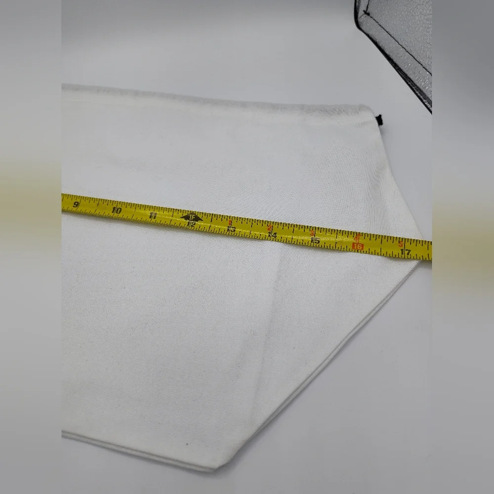 CHANEL White Drawstring Dust Bags Set Of 3 Travel Storage Pouches Authentic NEW - Picture 5 of 8